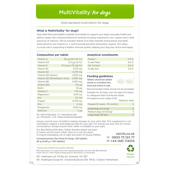 MultiVitality® for Dogs 
